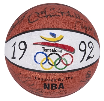 1992 Team USA "Dream Team" Team Signed Basketball With (12) Signatures Including Michael Jordan, Magic Johnson, Patrick Ewing (JSA) 